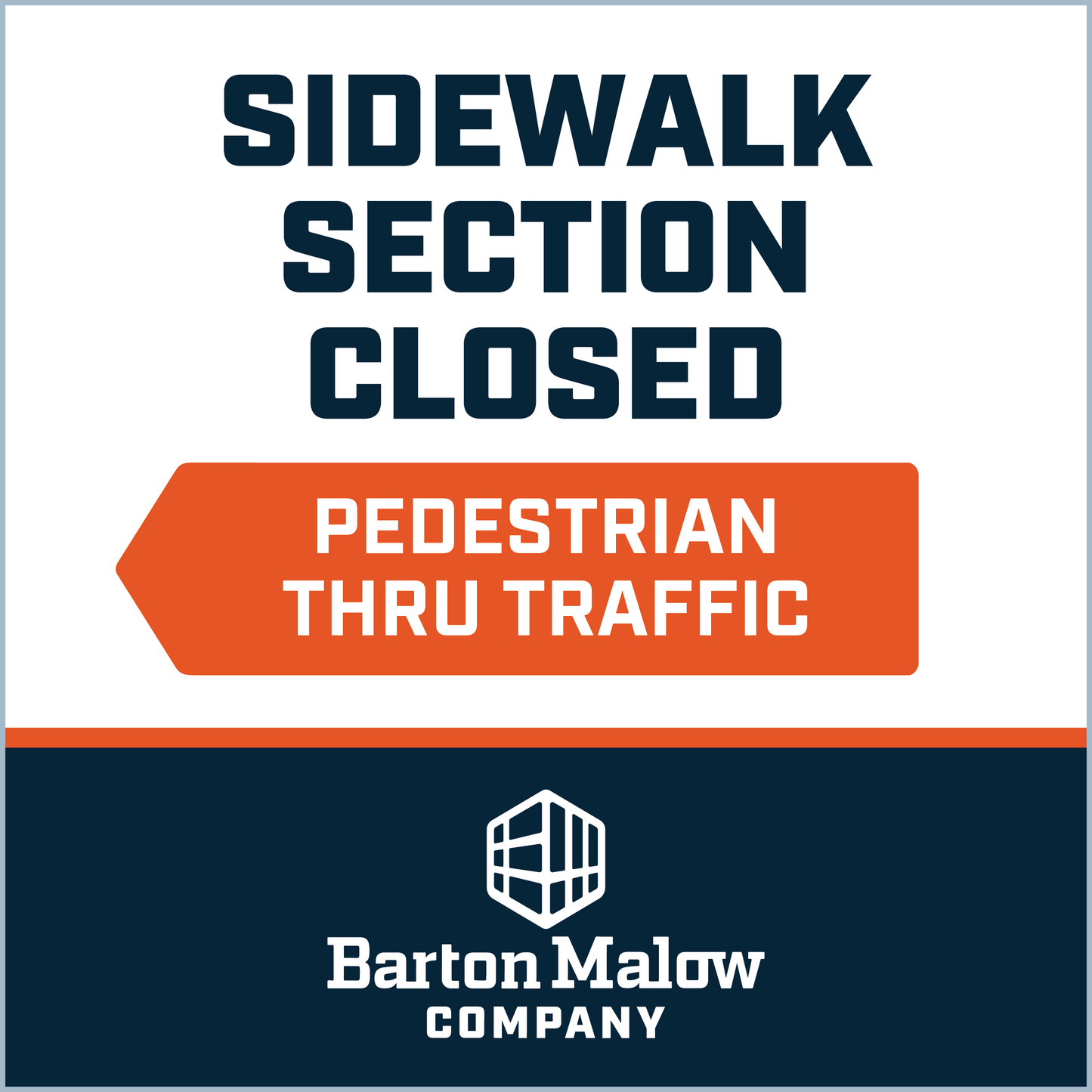 SIDEWALK SECTION CLOSED LEFT POINTING