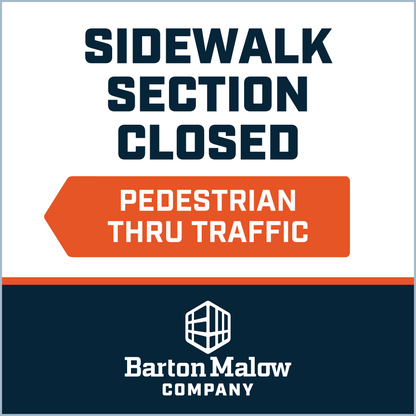 SIDEWALK SECTION CLOSED LEFT POINTING