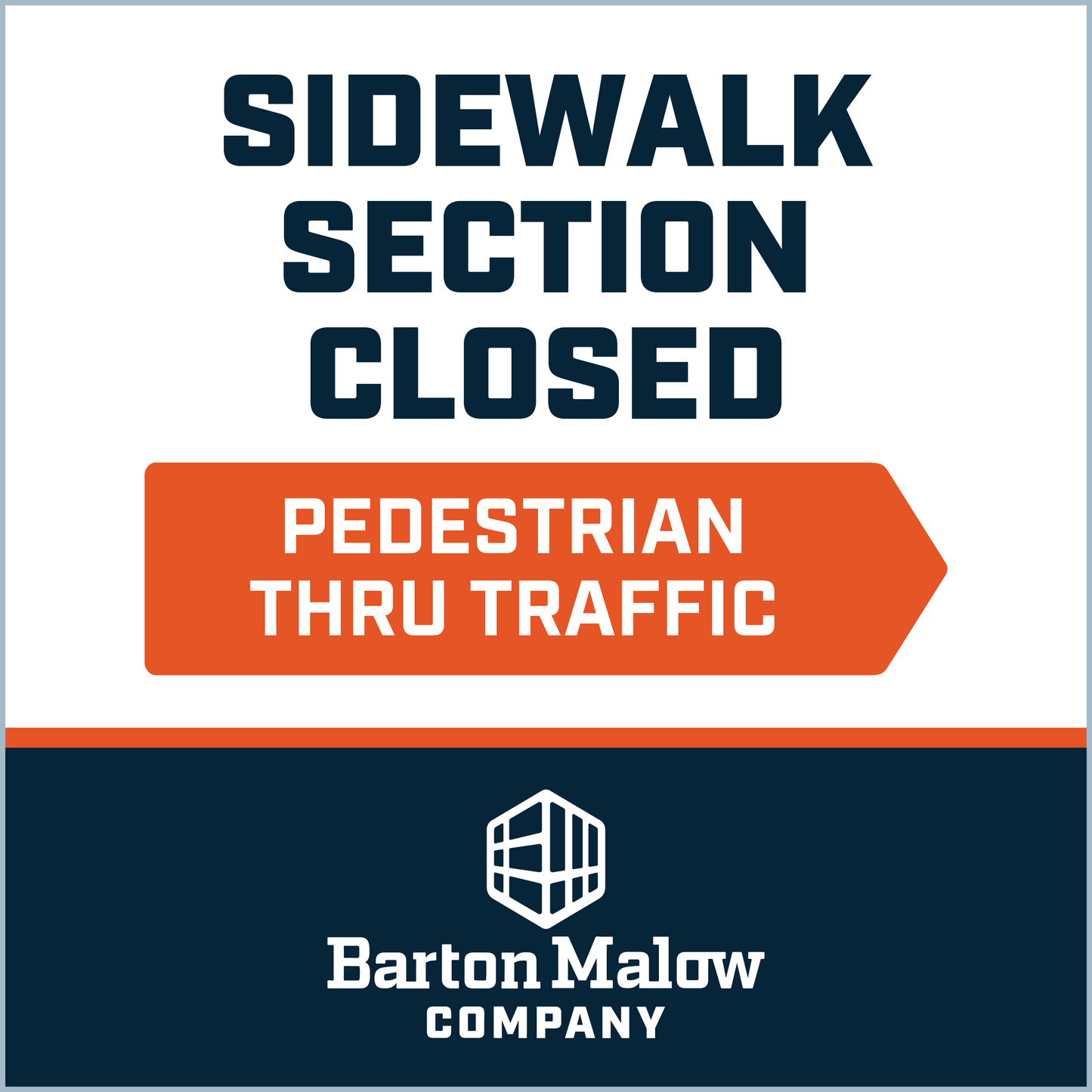SIDEWALK SECTION CLOSED RIGHT POINTING