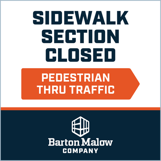 SIDEWALK SECTION CLOSED RIGHT POINTING