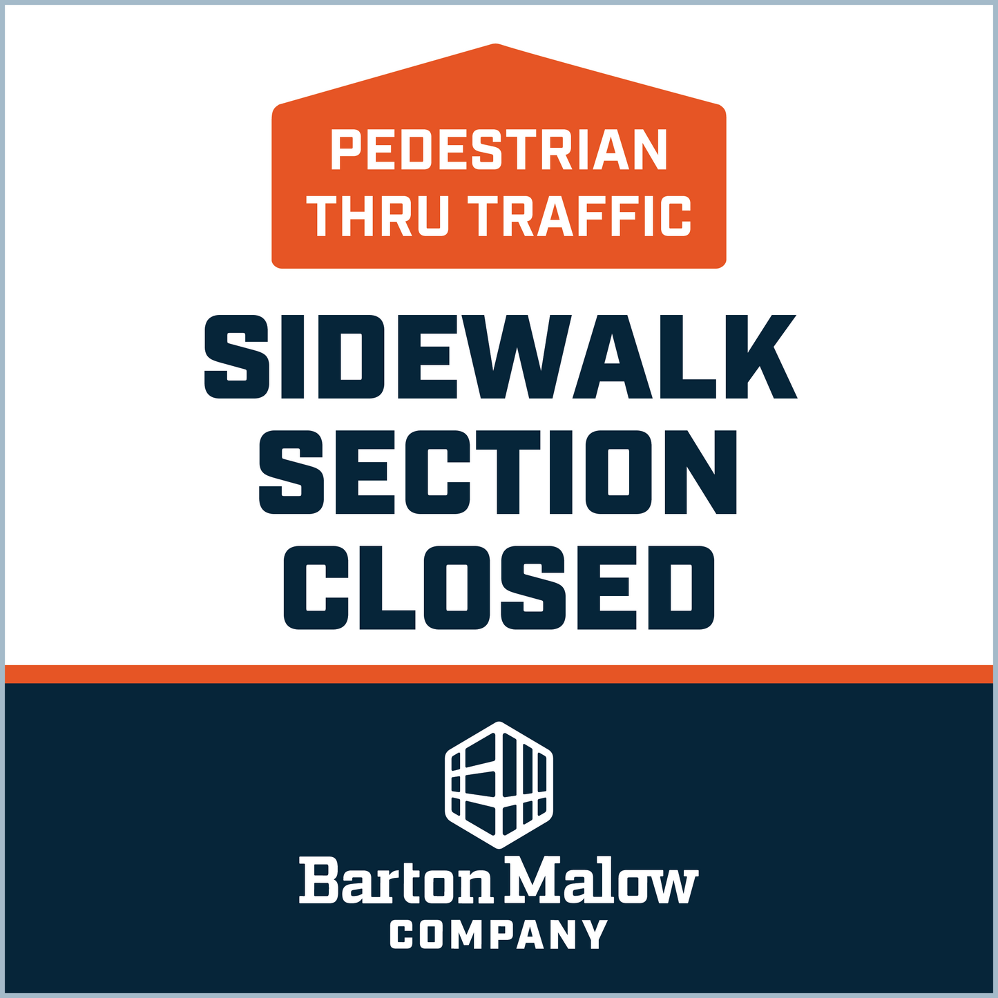SIDEWALK SECTION CLOSED UP POINTING