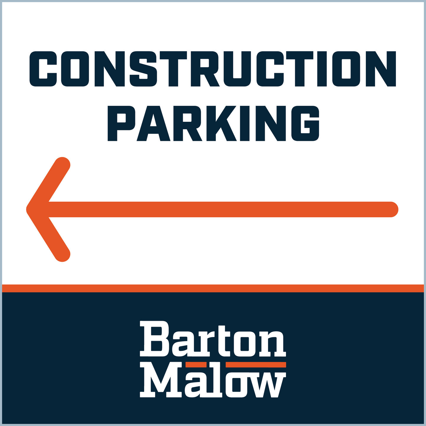 CONSTRUCTION PARKING LEFT POINTING