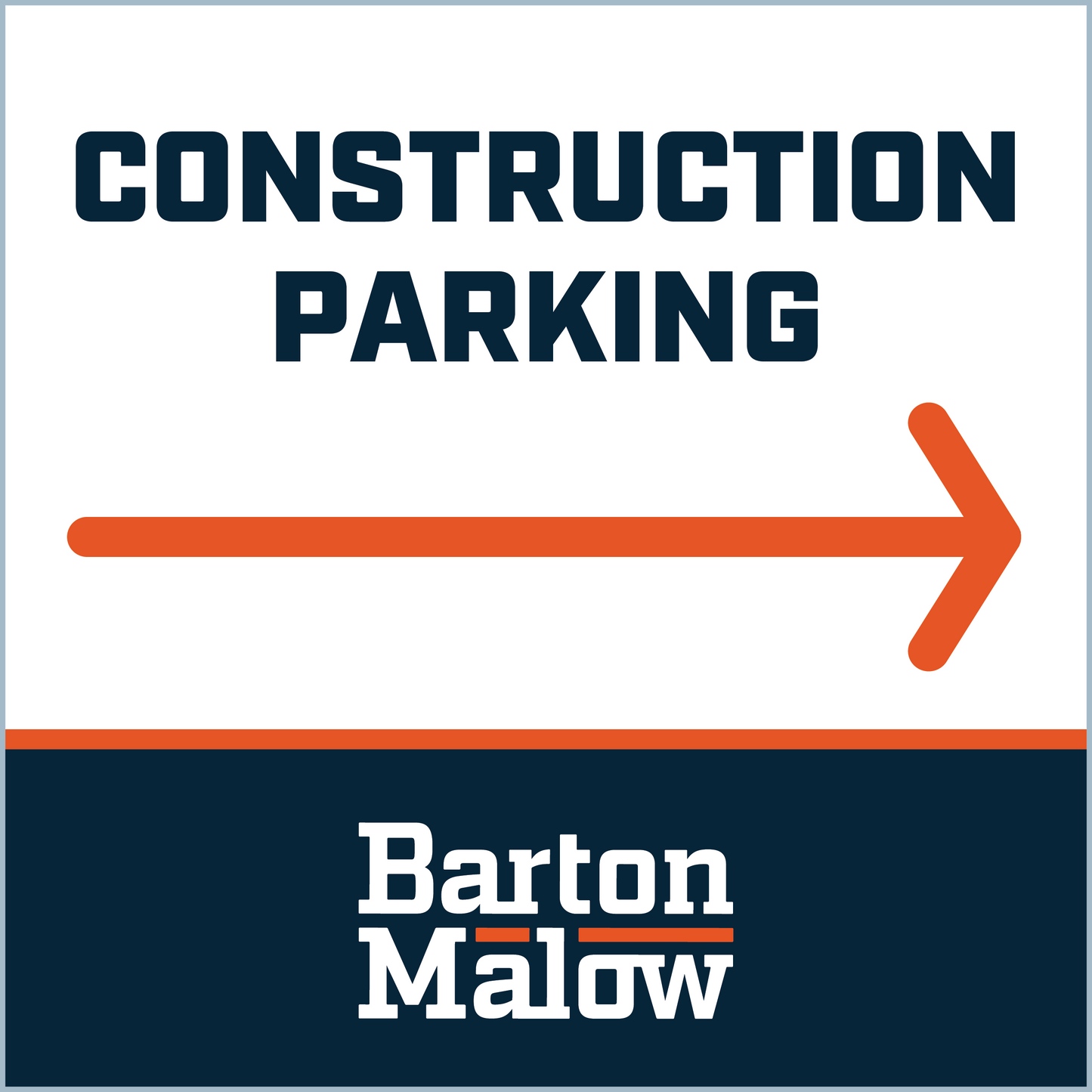 CONSTRUCTION PARKING RIGHT POINTING