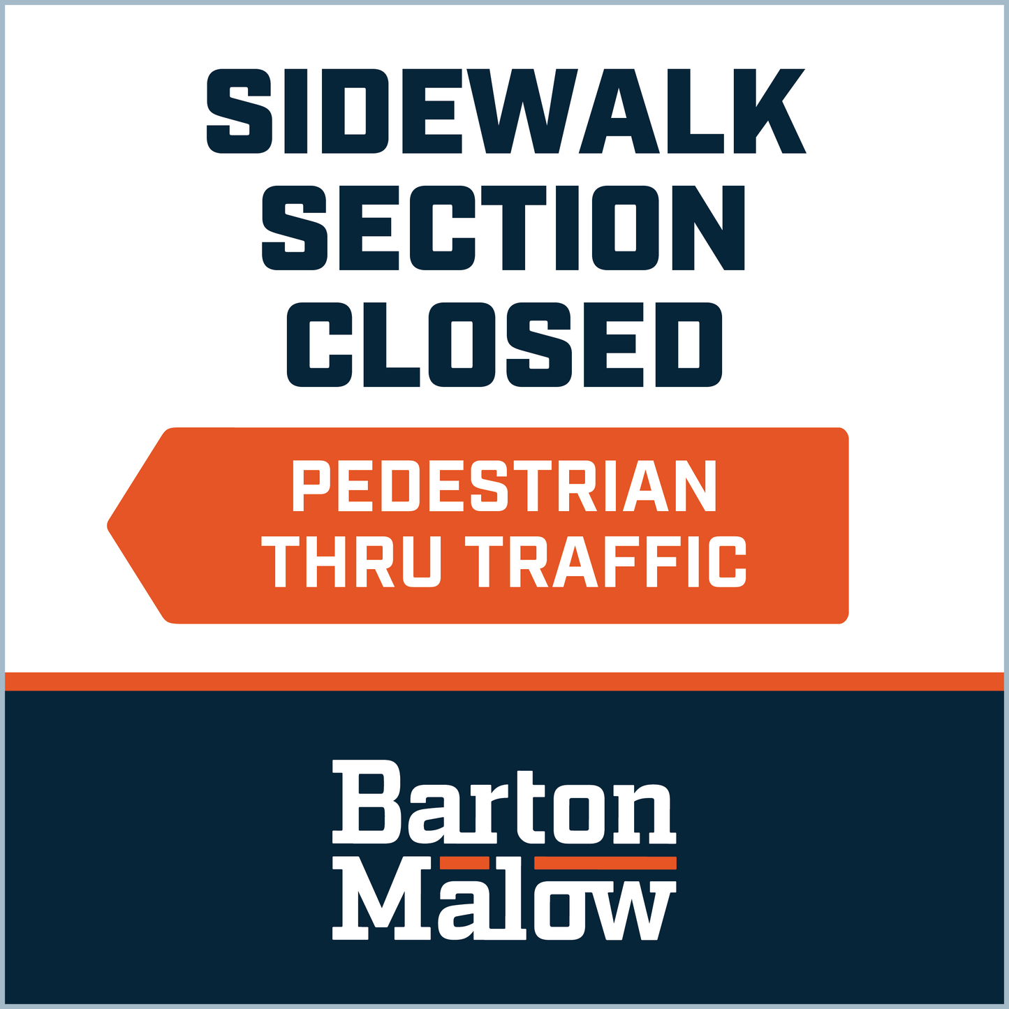 SIDEWALK SECTION CLOSED LEFT POINTING