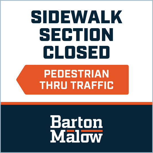 SIDEWALK SECTION CLOSED LEFT POINTING