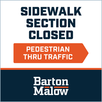 SIDEWALK SECTION CLOSED RIGHT POINTING