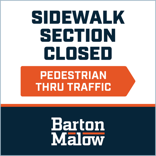 SIDEWALK SECTION CLOSED RIGHT POINTING
