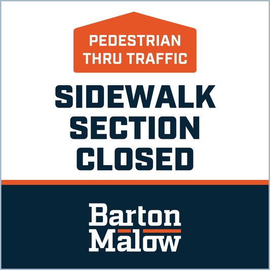 SIDEWALK SECTION CLOSED UP POINTING