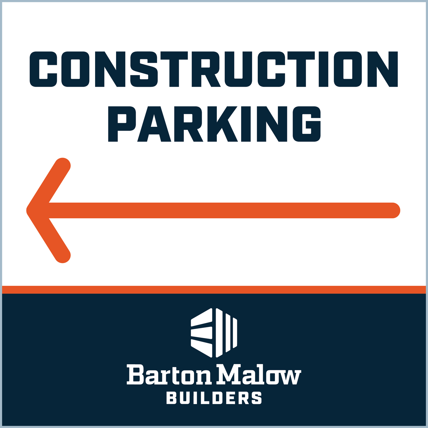 CONSTRUCTION PARKING LEFT POINTING