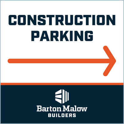 CONSTRUCTION PARKING RIGHT POINTING