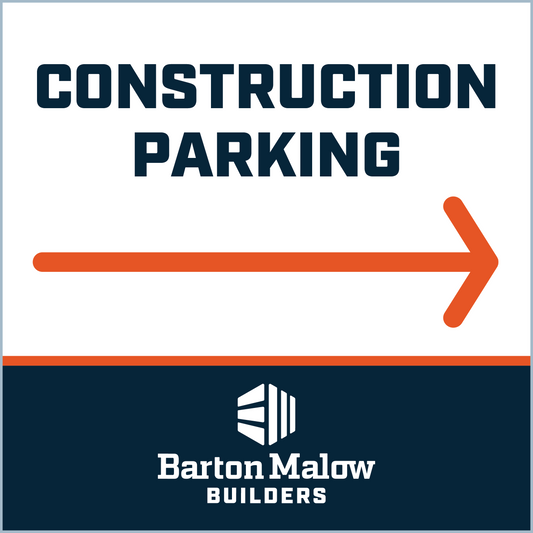 CONSTRUCTION PARKING RIGHT POINTING