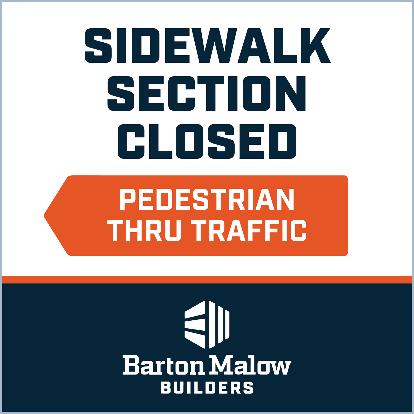 SIDEWALK SECTION CLOSED LEFT POINTING