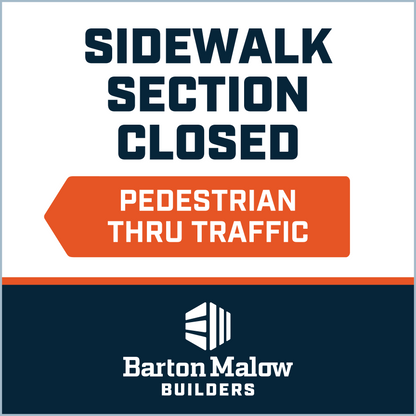 SIDEWALK SECTION CLOSED LEFT POINTING