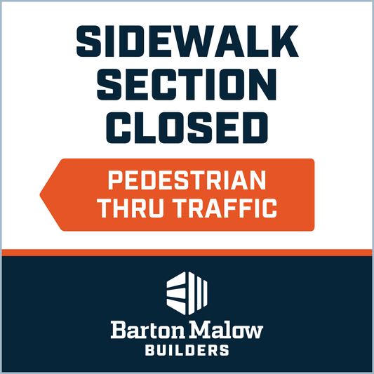 SIDEWALK SECTION CLOSED LEFT POINTING