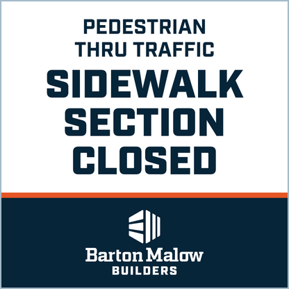 SIDEWALK SECTION CLOSED