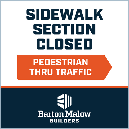 SIDEWALK SECTION CLOSED RIGHT POINTING