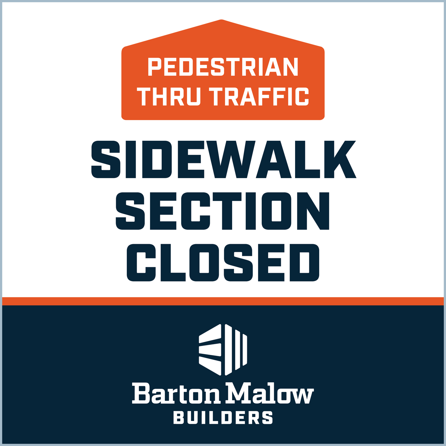 SIDEWALK SECTION CLOSED UP POINTING