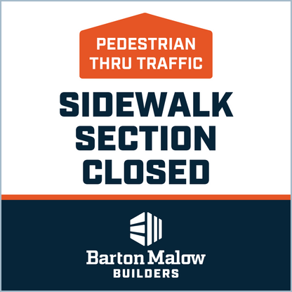 SIDEWALK SECTION CLOSED UP POINTING