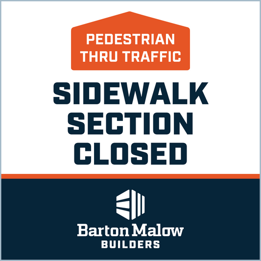 SIDEWALK SECTION CLOSED UP POINTING