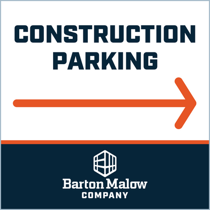 CONSTRUCTION PARKING RIGHT POINTING