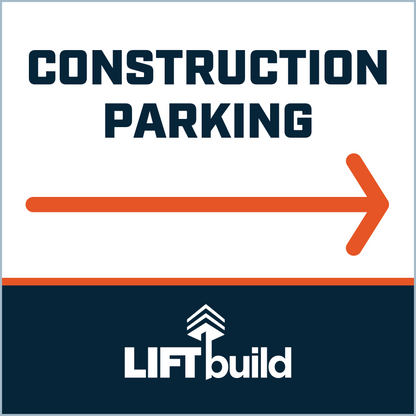 CONSTRUCTION PARKING RIGHT POINTING