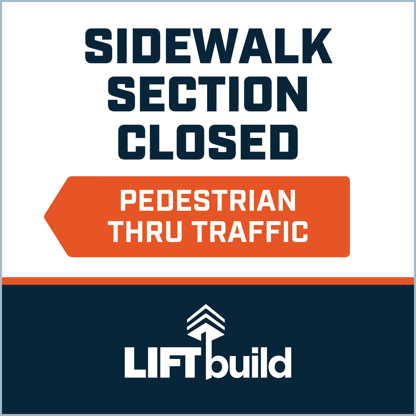 SIDEWALK SECTION CLOSED LEFT POINTING
