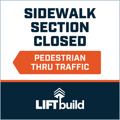 SIDEWALK SECTION CLOSED LEFT POINTING