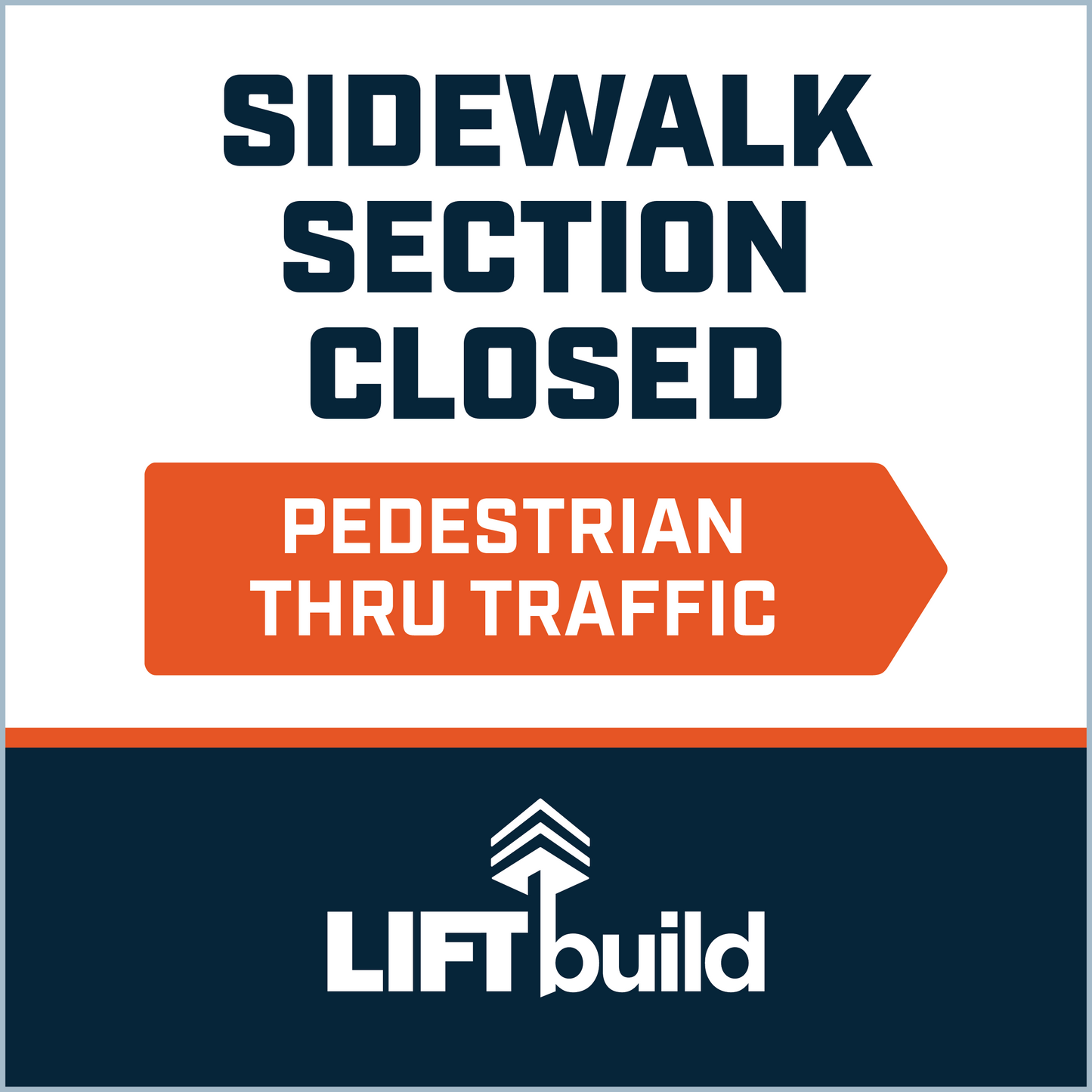SIDEWALK SECTION CLOSED RIGHT POINTING