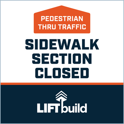 SIDEWALK SECTION CLOSED UP POINTING